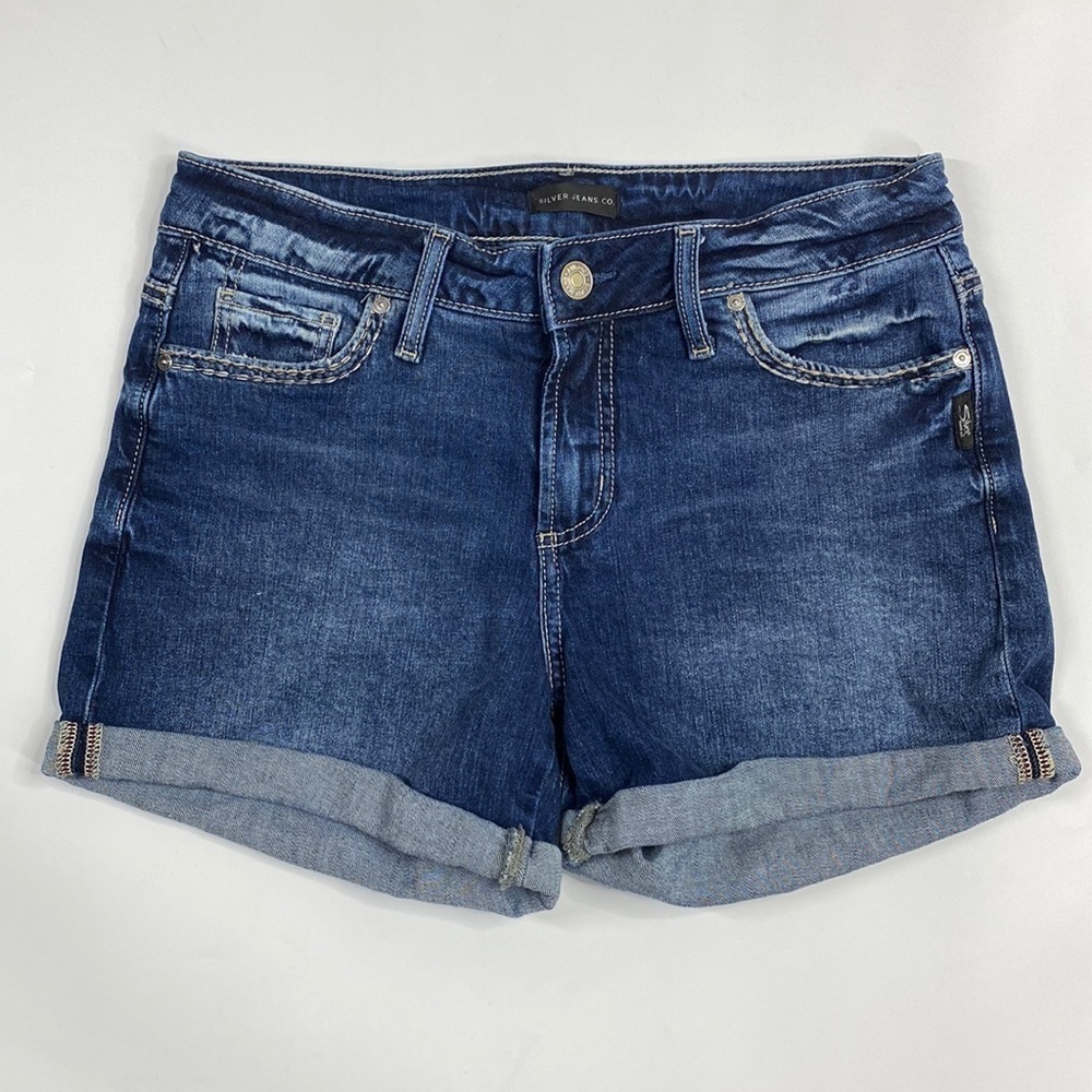 Silver Jeans Elyse Roll Hem Denim Shorts Size 27